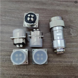 鋼廠定氧槍四芯航空插頭 公母插街頭連接器免裝孔 母插頭